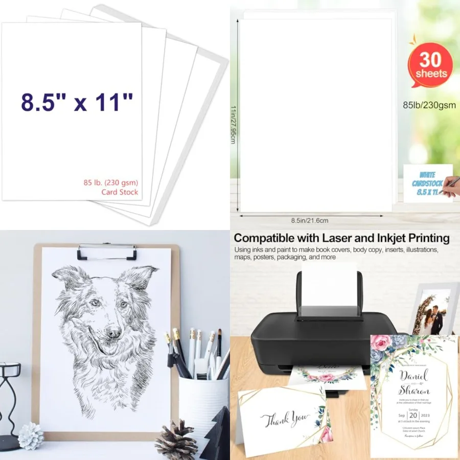 Cardstock 8.5 x 11, 230gsm Cover Cardstock Paper, 85 Lb Heavy Card Stock for Printer, Card Stock Paper for Invitations, Scrapbo
Cardstock 8.5 x 11, 230gsm Cover Cardstock Paper, 85 Lb Heavy Card Stock for Printer, Card Stock Paper for Invitations, Scrapbo