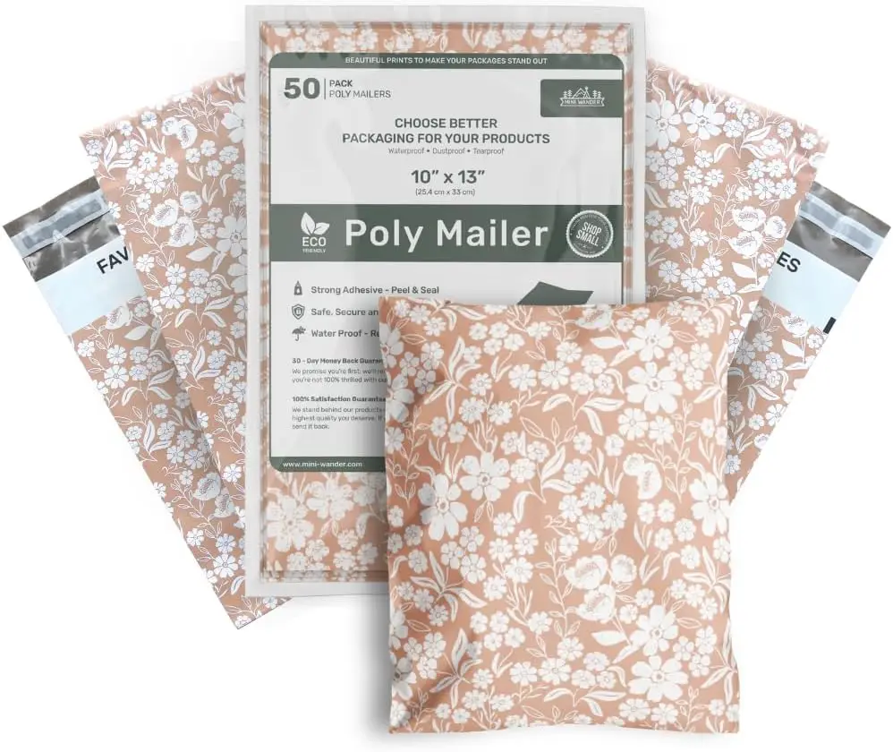 Poly Mailers 10x13 Inch 50 Pack Medium Shipping Bags Strong Thick Mailing Envelopes Self Sealing Adhesive Waterproof Tear Resistant Small Business Packaging Clothing Floral Dusty Pink
Poly Mailers 10x13 Inch 50 Pack Medium Shipping Bags Strong Thick Mailing Envelopes Self Sealing Adhesive Waterproof Tear Resistant Small Business Packaging Clothing Floral Dusty Pink