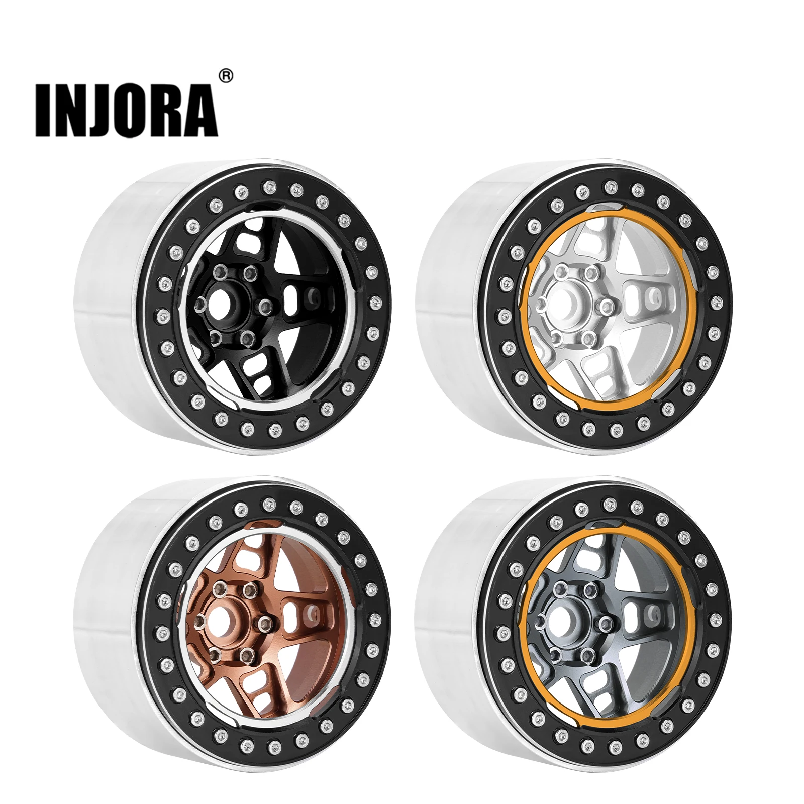 INJORA -10 мм смещение 5 спиц 2,2 "Beadlock обод колеса для 1/10 RC Гусеничный автомобиль TRX4 TRX6 SCX10 RR10 Рейф (W2209)
INJORA -10 мм смещение 5 спиц 2,2 "Beadlock обод колеса для 1/10 RC Гусеничный автомобиль TRX4 TRX6 SCX10 RR10 Рейф (W2209)