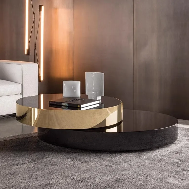 Modern Light Luxury Creative Black Minimalist Rotating Telescopic Stainless Steel Glass Coffee Table Set for Living Room
Modern Light Luxury Creative Black Minimalist Rotating Telescopic Stainless Steel Glass Coffee Table Set for Living Room