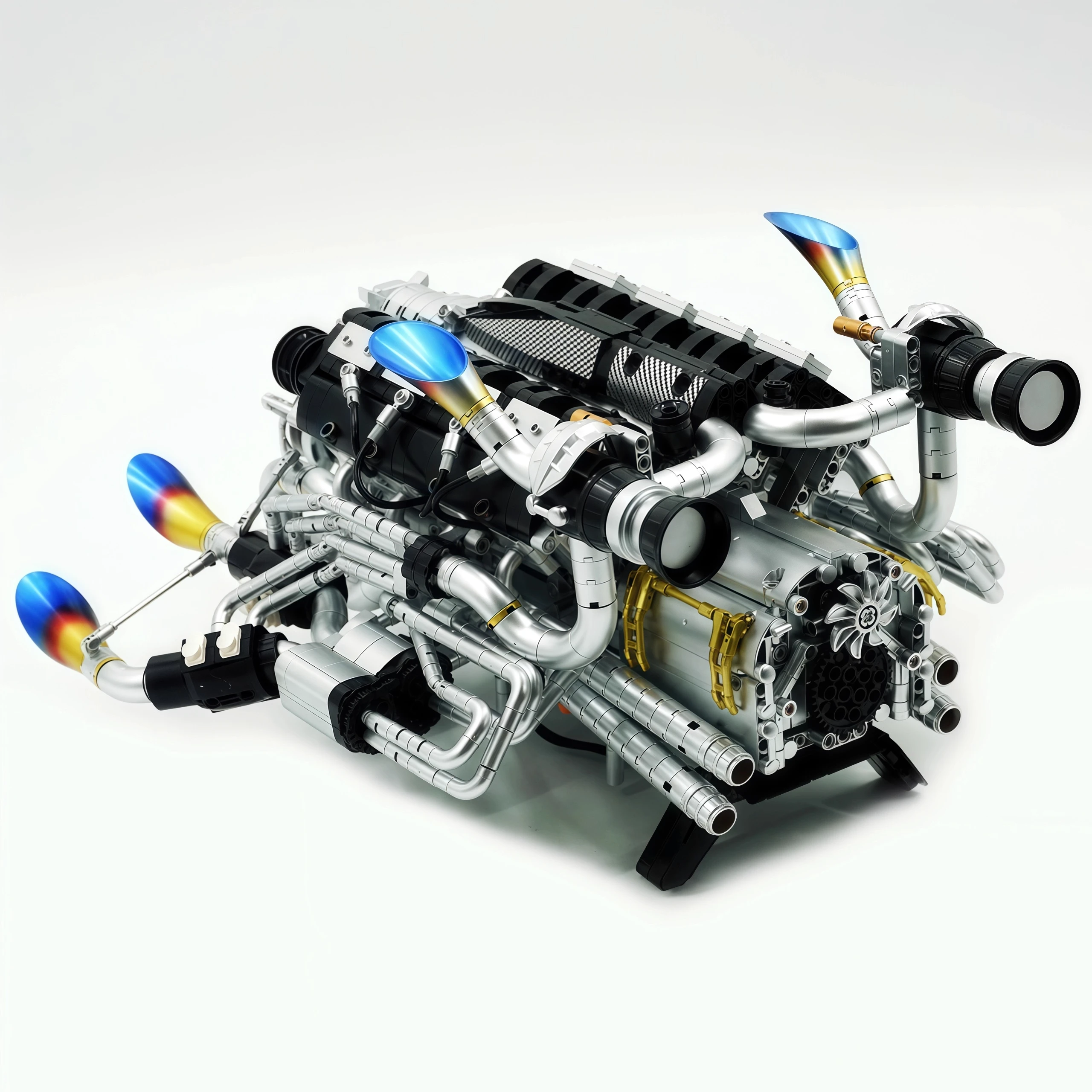 Y15002 MOC Набор для сборки модели двигателя V8 для суперкара, технологичная модель с уникальным турбонаддувом, 8-цилиндровый, механический конструктор, подарок
Y15002 MOC Набор для сборки модели двигателя V8 для суперкара, технологичная модель с уникальным турбонаддувом, 8-цилиндровый, механический конструктор, подарок