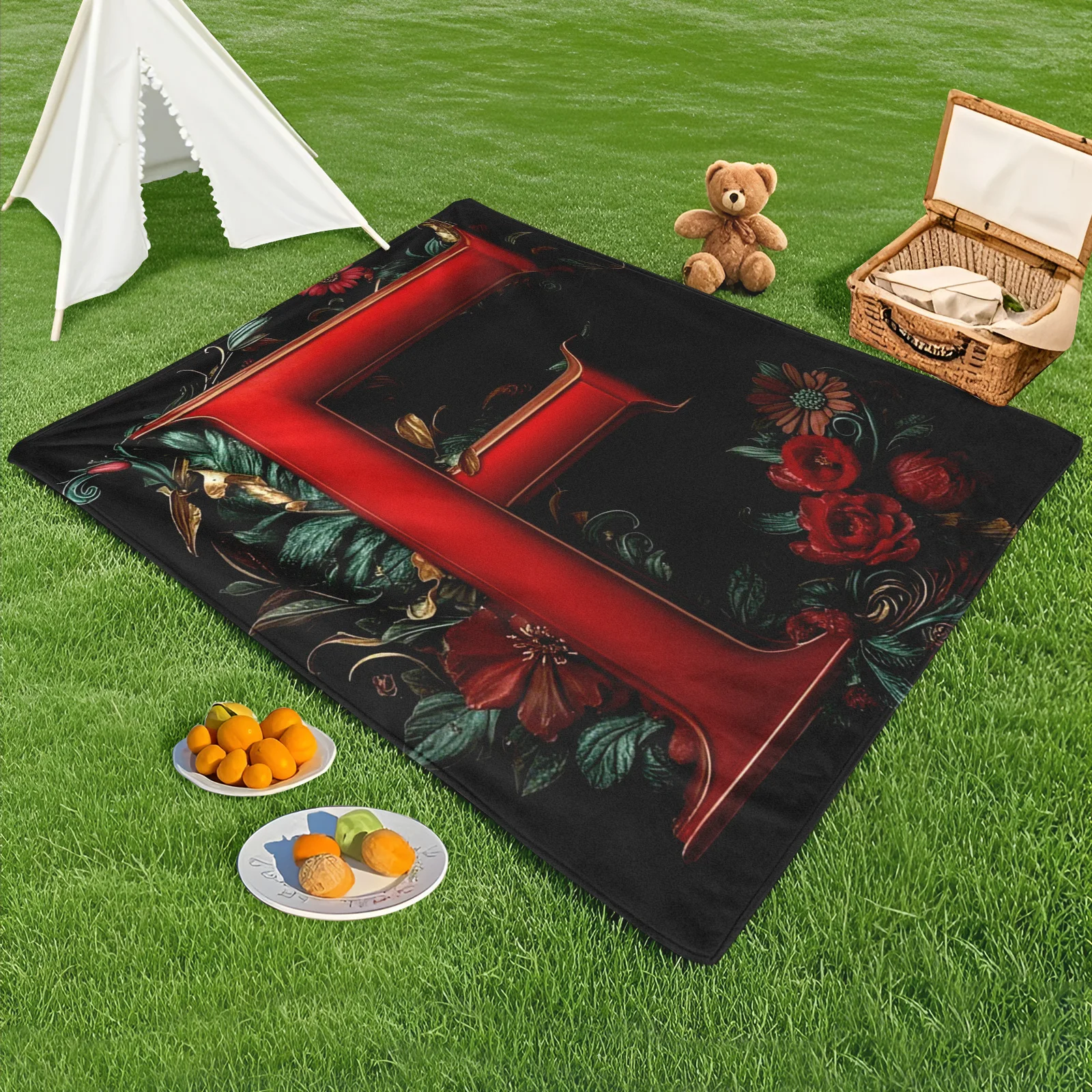 Fascinating Red Floral Vine Inspired Letter F Design Outdoor Blanket For Artistic And Elegant Outdoor Relaxation In Nature
Fascinating Red Floral Vine Inspired Letter F Design Outdoor Blanket For Artistic And Elegant Outdoor Relaxation In Nature