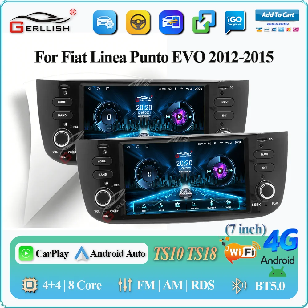 Gerllish Android AutoRadio Stereo Car Multimedia Video Player GPS Navigation for Fiat Linea Punto EVO 2012-2015 2 DIN 4G DSP
Gerllish Android AutoRadio Stereo Car Multimedia Video Player GPS Navigation for Fiat Linea Punto EVO 2012-2015 2 DIN 4G DSP