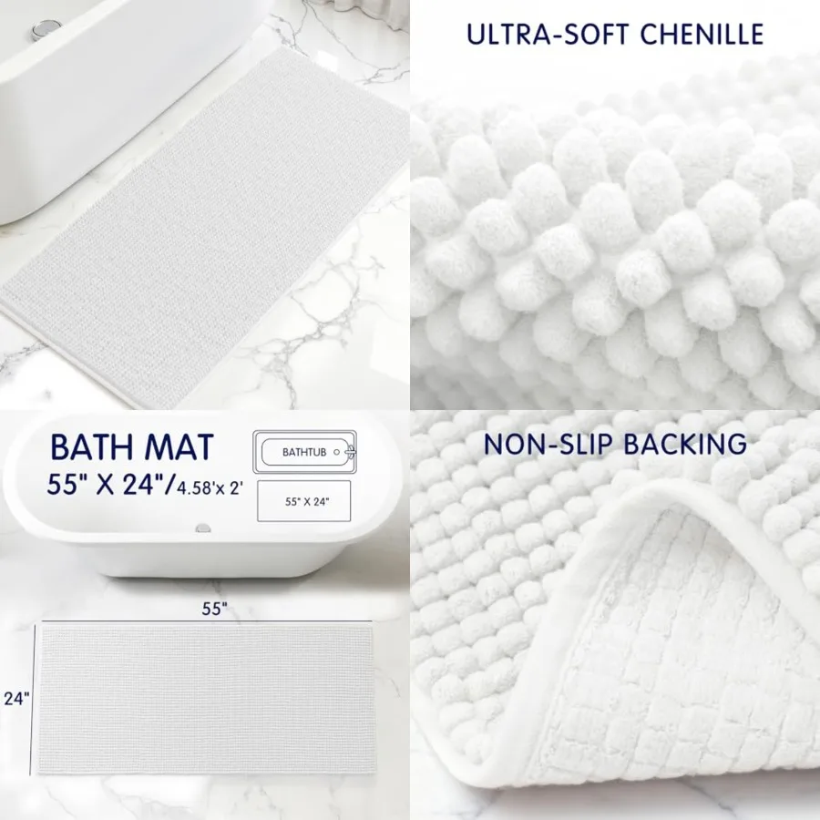 Bathroom Rugs, Chenille Bath Rug Soft Short Plush Bath Mat Soft Shower Mat Water Absorbent Shower Mat Quick Dry Machine Washabl
Bathroom Rugs, Chenille Bath Rug Soft Short Plush Bath Mat Soft Shower Mat Water Absorbent Shower Mat Quick Dry Machine Washabl
