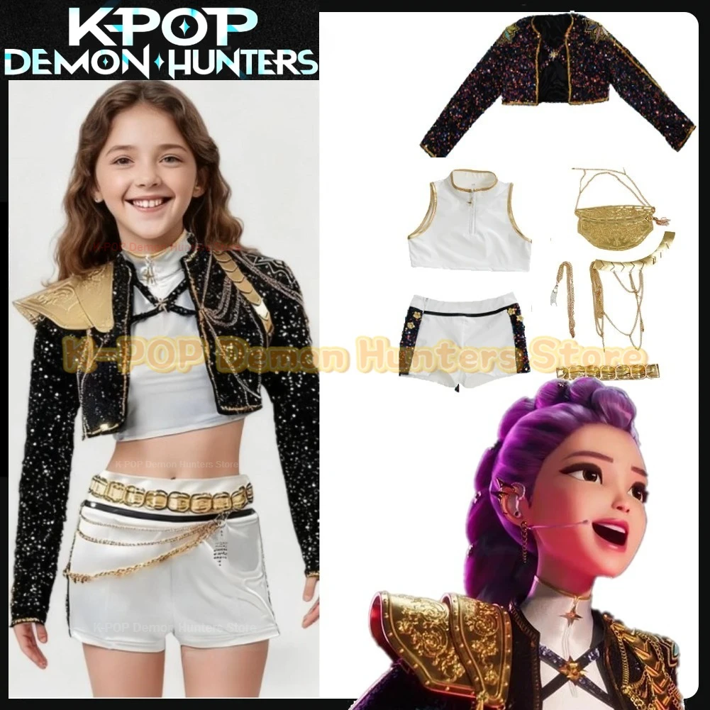 Rumi Cosplay Anime KPop Demon Hunters Costume Wig Coat Skirt Neckwear Tassels Props Huntrix Dress For Women Girls Huntrix Party
Rumi Cosplay Anime KPop Demon Hunters Costume Wig Coat Skirt Neckwear Tassels Props Huntrix Dress For Women Girls Huntrix Party
