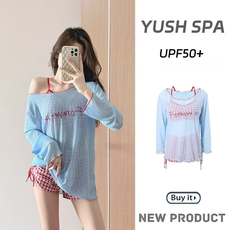 Раздельный купальник женский с длинными рукавами, элитный, консервативный, красивый комплект из трех предметов для девушек
Раздельный купальник женский с длинными рукавами, элитный, консервативный, красивый комплект из трех предметов для девушек