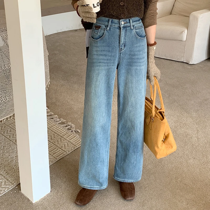 XXXXL Plus Size Woman Clothing straight-leg Jeans 2025 Winter New Style Simple Warm Fleece And Thickened Denim Pants Casual 2538
XXXXL Plus Size Woman Clothing straight-leg Jeans 2025 Winter New Style Simple Warm Fleece And Thickened Denim Pants Casual 2538