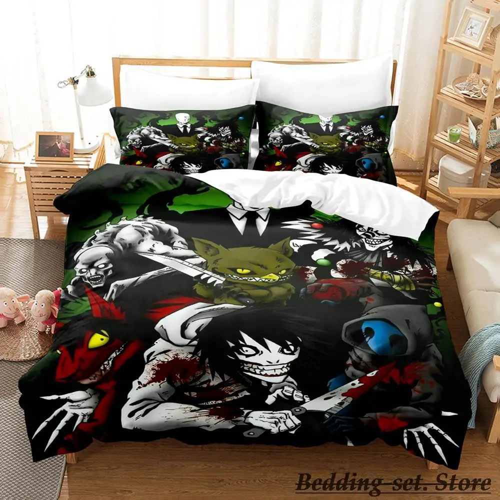 2023 Jeff and Jane Creepypasta Bedding Set Single Twin Full Queen King Size Bed Set Adult Kid Bedroom Duvetcover Sets Anime
2023 Jeff and Jane Creepypasta Bedding Set Single Twin Full Queen King Size Bed Set Adult Kid Bedroom Duvetcover Sets Anime