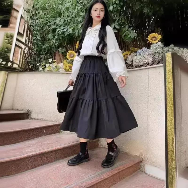 Japanese-style Skirt Summer High-waist Skirt Pleated Stitching A-line Skirt Women's
Japanese-style Skirt Summer High-waist Skirt Pleated Stitching A-line Skirt Women's