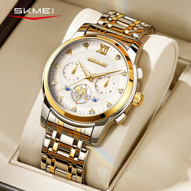 SKMEI Brand Men's Watch with Solid Steel Strap, Multifunction Quartz Watch
SKMEI Brand Men's Watch with Solid Steel Strap, Multifunction Quartz Watch