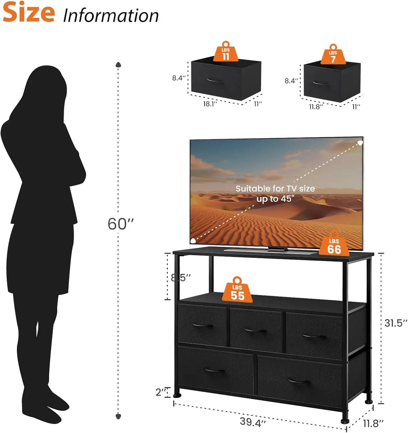5 тканевых выдвижных ящиков, подставка для телевизора для спальни, развлекательный центр для телевизора 45 дюймов с ящиком для хранения, открытый
5 тканевых выдвижных ящиков, подставка для телевизора для спальни, развлекательный центр для телевизора 45 дюймов с ящиком для хранения, открытый