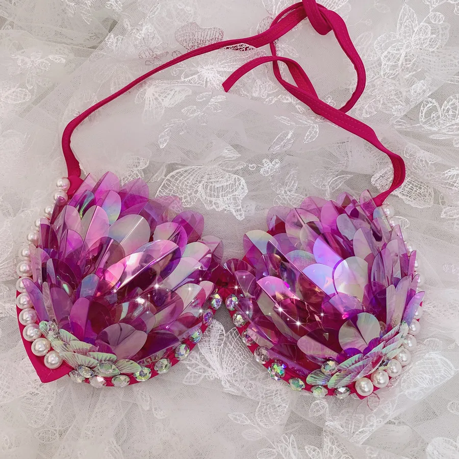 Mermaid Bra Sequin Shell Large Cup Bikini Top, Aquarium Performance Outfit With Chest Cushion, Hawaiian Vacation Bikini Top
Mermaid Bra Sequin Shell Large Cup Bikini Top, Aquarium Performance Outfit With Chest Cushion, Hawaiian Vacation Bikini Top