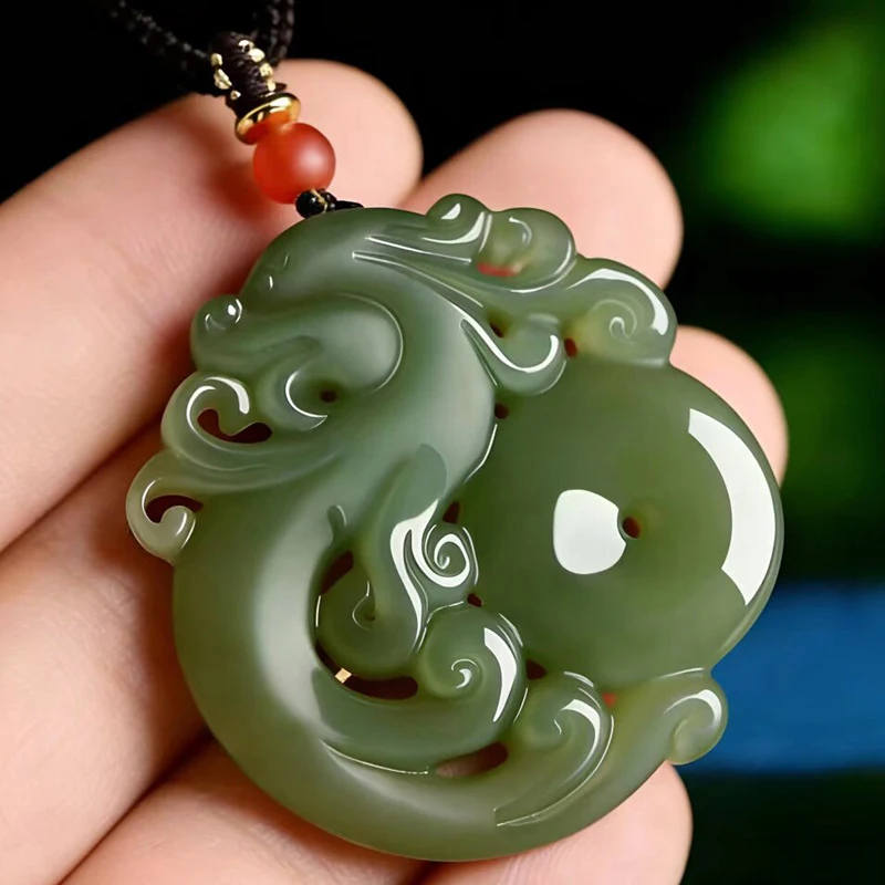 Hetian peace , men and women, Pixiu ornament, jade pendant necklace
Hetian peace , men and women, Pixiu ornament, jade pendant necklace