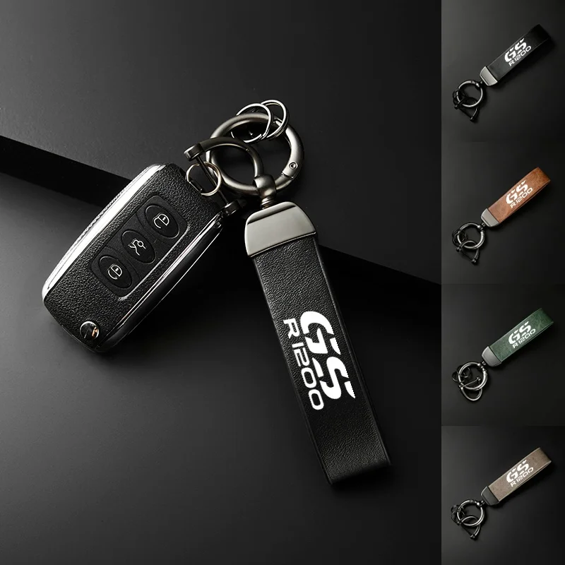For BMW LC R1200GS R 1200GS ADV Adventure Ultra HD Printed Logo Carbon Fiber Textured Holder Metal Leather Keychain Motocycle