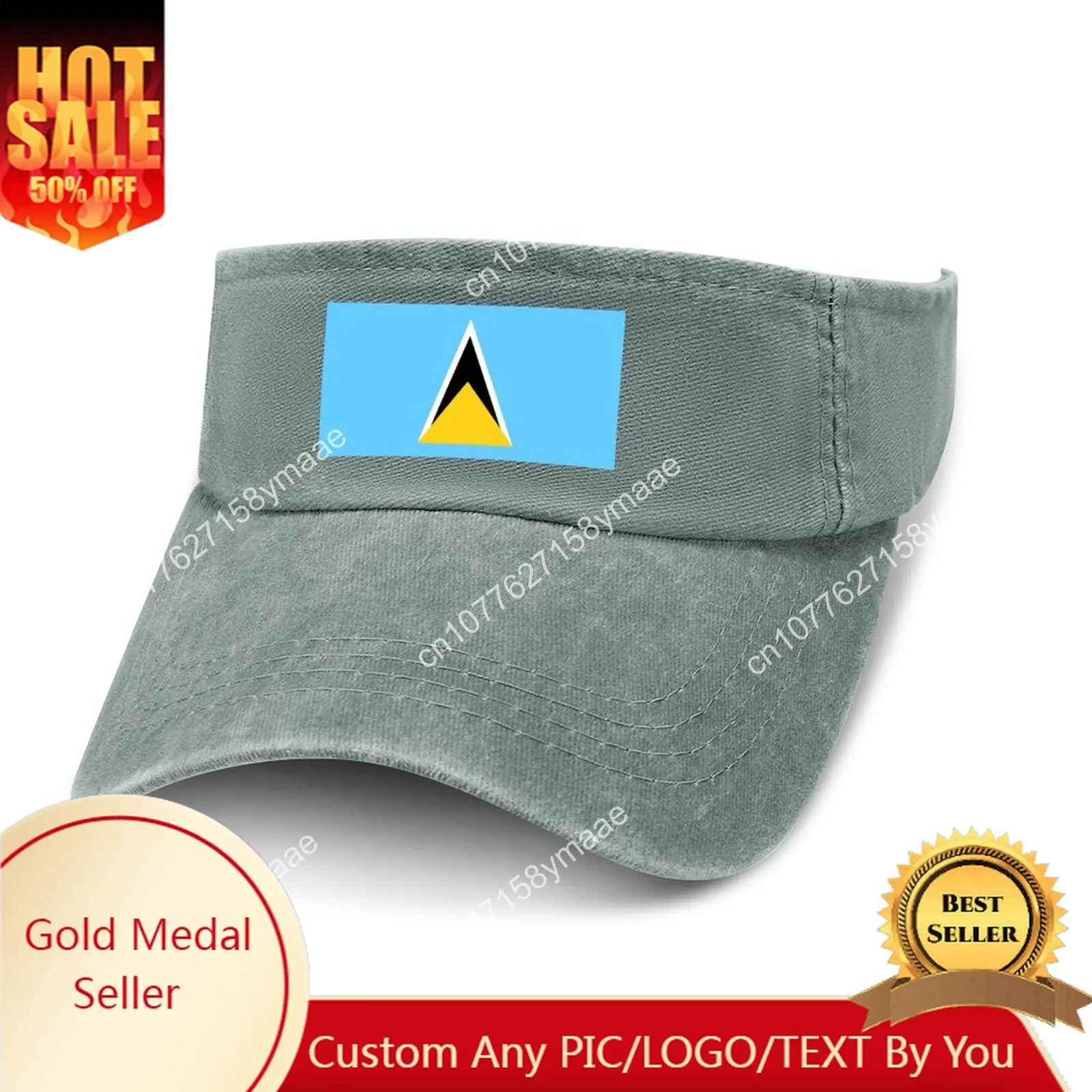 Saint Lucia Flag Sun Visor Leaky Top Cowboy Hats Mens Womens Customize Cap Sports Baseball Tennis Golf Caps Empty Open Top Hat
Saint Lucia Flag Sun Visor Leaky Top Cowboy Hats Mens Womens Customize Cap Sports Baseball Tennis Golf Caps Empty Open Top Hat