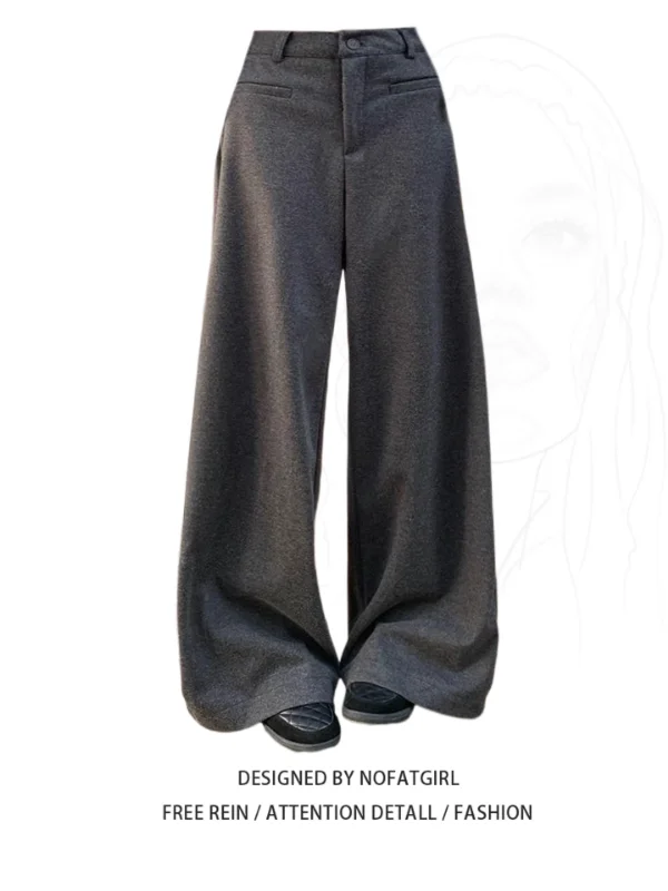 plus Size Women's Vintage Wool Wide Leg Pants Autumn Winter High Waist Straight Cut Loose Floor-Length Trousers Slimming Effect
plus Size Women's Vintage Wool Wide Leg Pants Autumn Winter High Waist Straight Cut Loose Floor-Length Trousers Slimming Effect