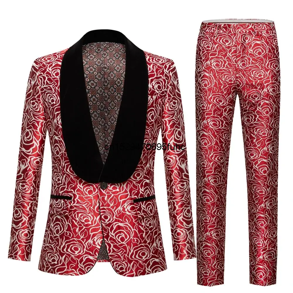 Man Jacquard Suit Men High Quality Printed Rose Suit New Casual Men's Suit Plus Size Fashion Party Suit Trend Male Dress Suit
Man Jacquard Suit Men High Quality Printed Rose Suit New Casual Men's Suit Plus Size Fashion Party Suit Trend Male Dress Suit
