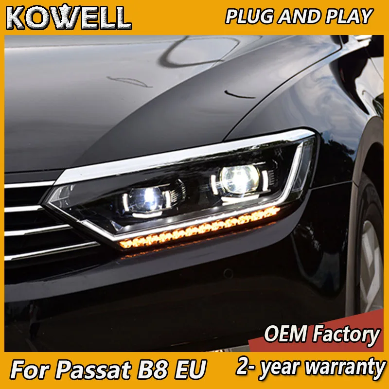 Car Styling for VW Passat B8 Headlight 2016-2019 Passat Head Light EU Version Volkswagen DRL Turn Signal Low High Beam Projector
Car Styling for VW Passat B8 Headlight 2016-2019 Passat Head Light EU Version Volkswagen DRL Turn Signal Low High Beam Projector