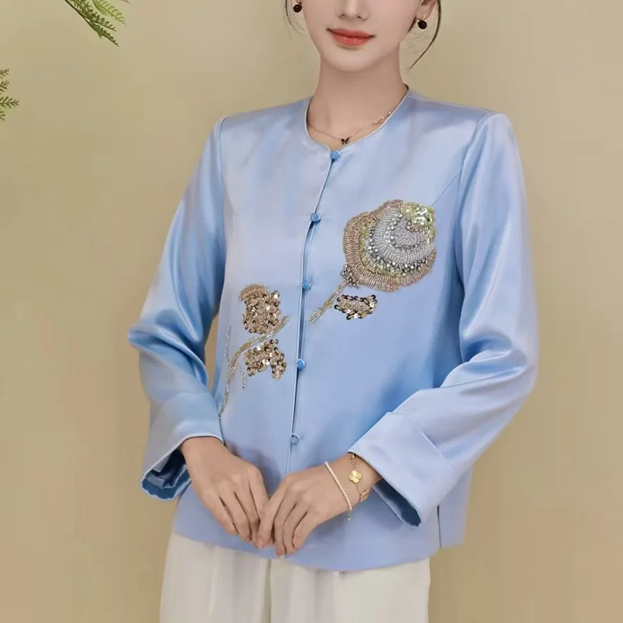 High-end Spring New Year Soft Jacket Acetate Fabric Beading Fashion Comfortable Coat for Women S-XL
High-end Spring New Year Soft Jacket Acetate Fabric Beading Fashion Comfortable Coat for Women S-XL