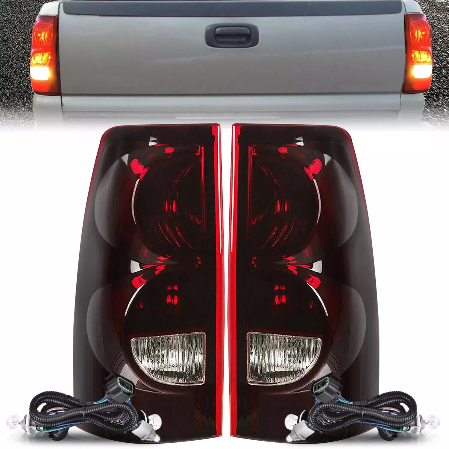 Tail Lights Brake Lamps W/Bulbs For 2003-2006 Chevy Silverado 1500 2500 3500 HD
Tail Lights Brake Lamps W/Bulbs For 2003-2006 Chevy Silverado 1500 2500 3500 HD