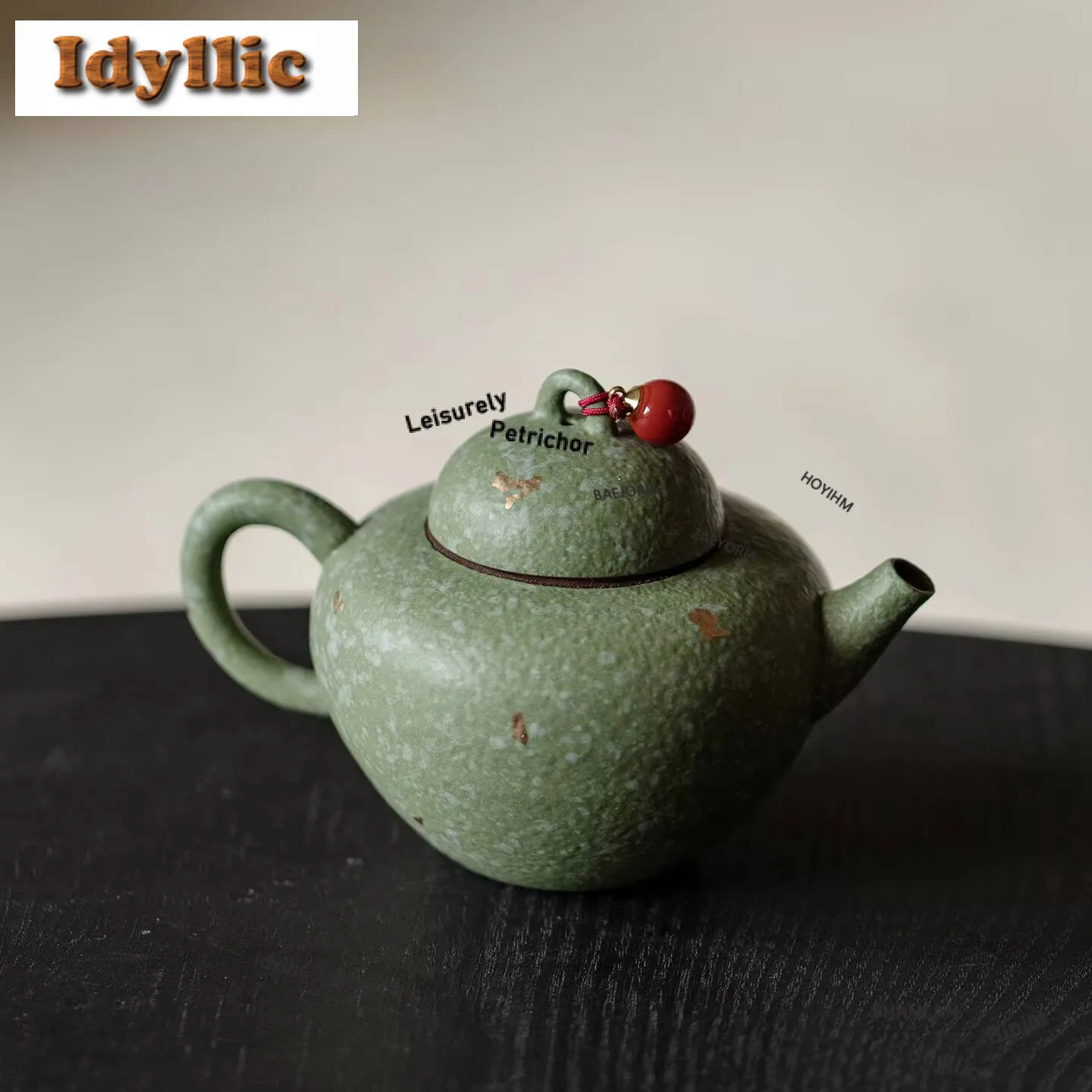 150ml Sprinkle Gold Coarse Pottery Green Teapot Creative Tea Infuser Pot Tea Making Kettle With Ball Hole Tea Services Craft
150ml Sprinkle Gold Coarse Pottery Green Teapot Creative Tea Infuser Pot Tea Making Kettle With Ball Hole Tea Services Craft