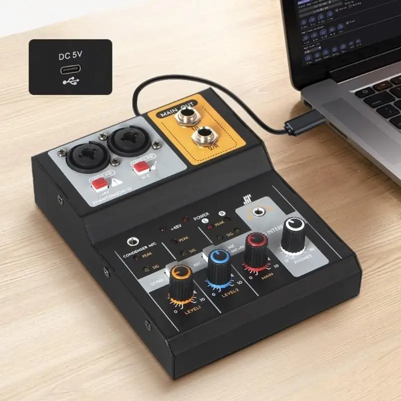 R53C 2 Channel USB Auditory Mixer Console Studio Quality Sound Low Noise Recording mixer
R53C 2 Channel USB Auditory Mixer Console Studio Quality Sound Low Noise Recording mixer