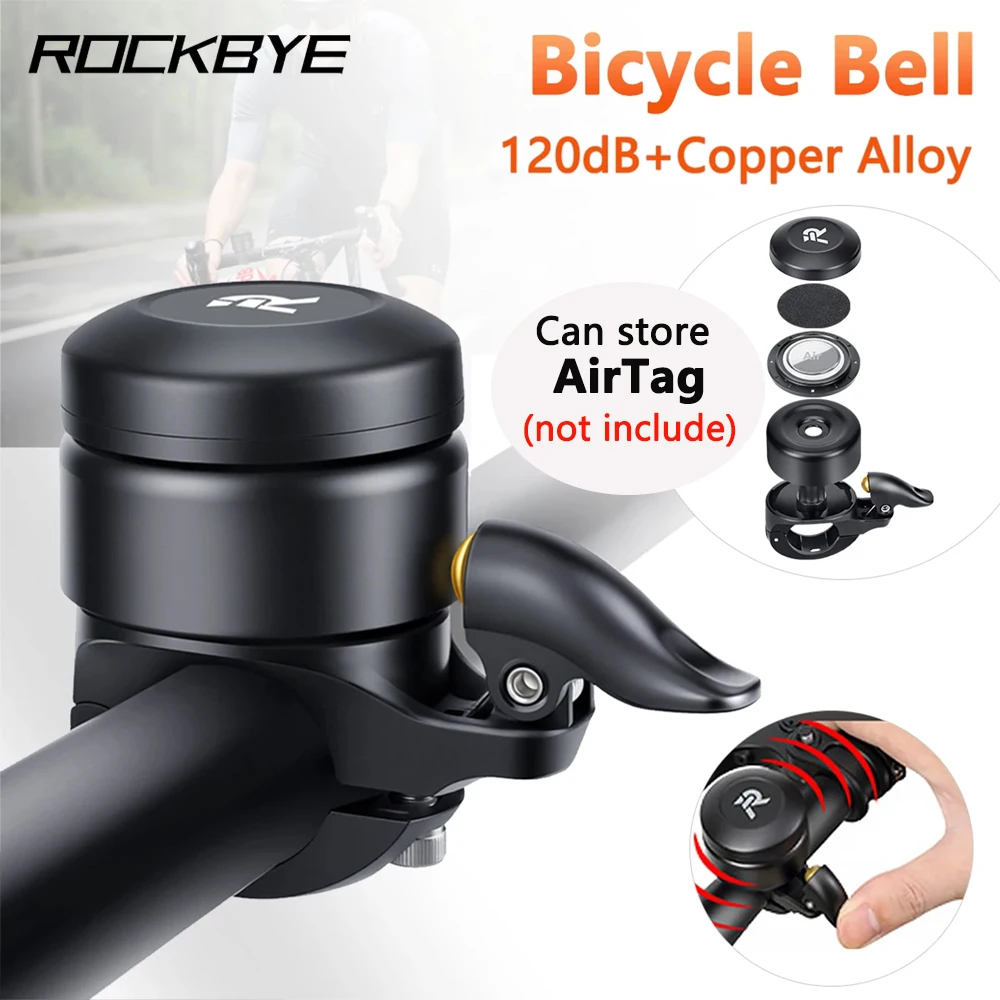 Rockbye New Bicycle Bell Bike Horn with Holder for AirTag 120dB Loud Anti-theft Design for Scooter Road Bike Cycing Accessories
Rockbye New Bicycle Bell Bike Horn with Holder for AirTag 120dB Loud Anti-theft Design for Scooter Road Bike Cycing Accessories