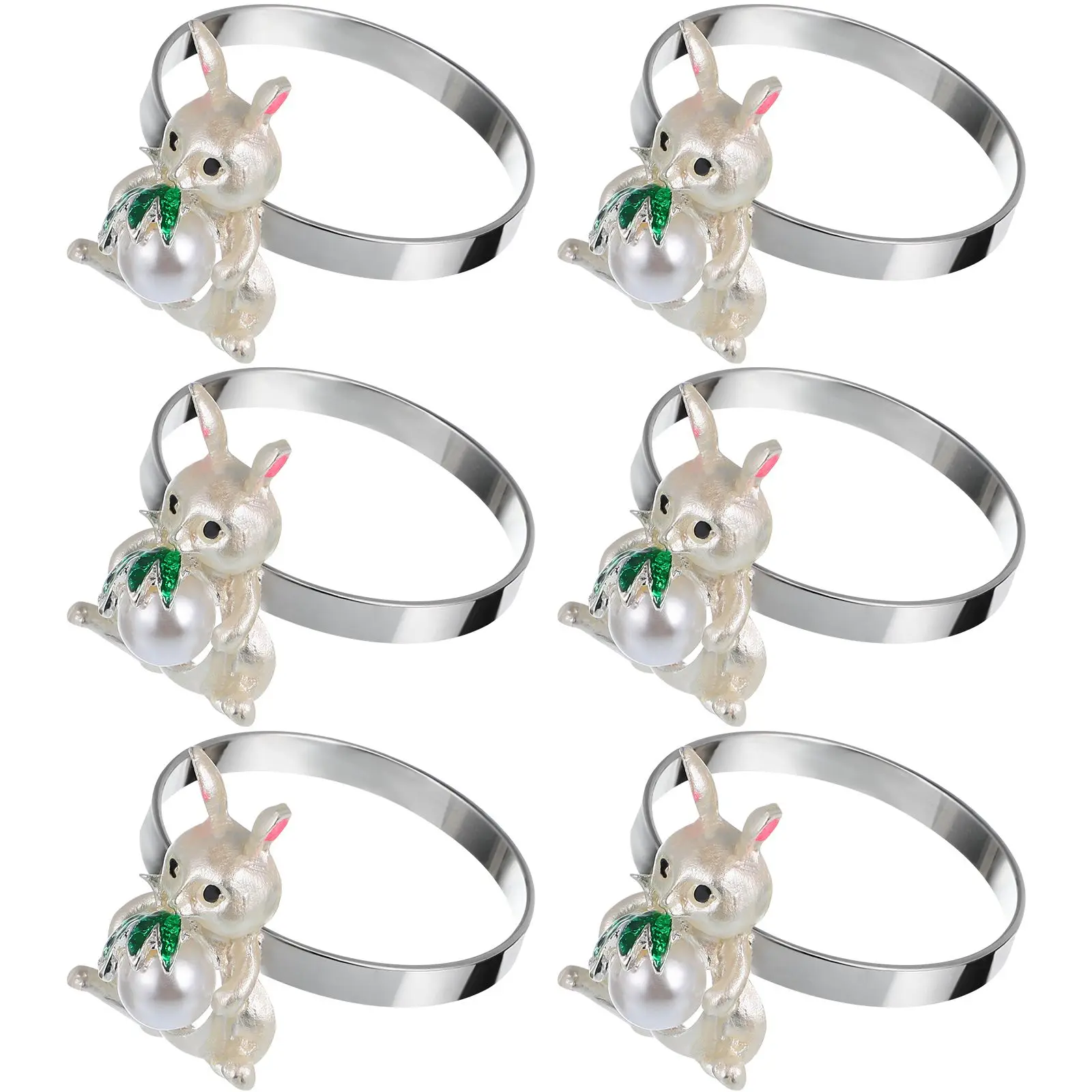 6 Pcs Pearl Easter Bunny Napkin Rings Wedding Party Hotel Banquet Serviette Supplies Reusable
6 Pcs Pearl Easter Bunny Napkin Rings Wedding Party Hotel Banquet Serviette Supplies Reusable