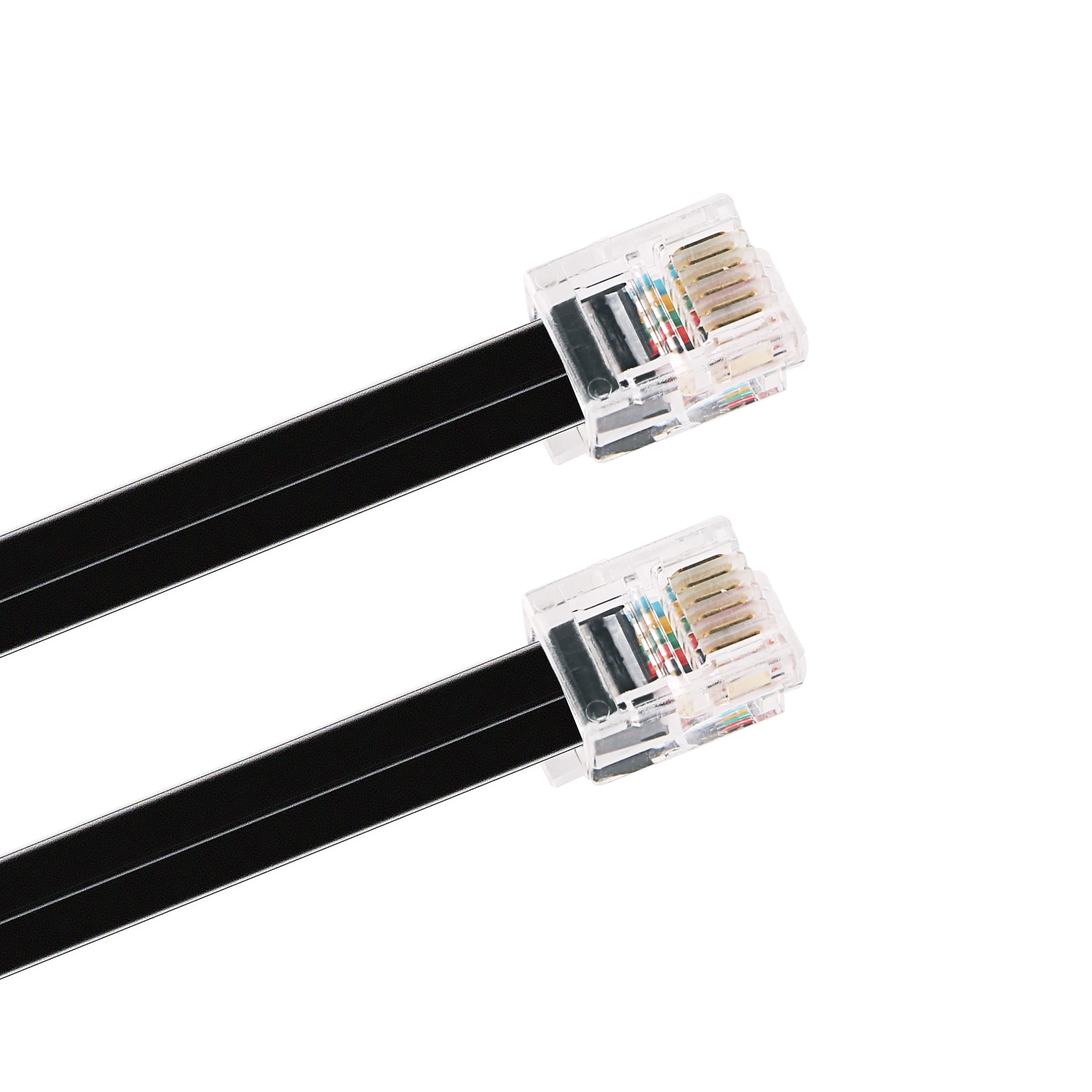 RJ11 RJ12 6P6C Data Straight Cable , Male to Male Modular Data Cord Wiring Pinout Telephone Handset Voice Extension Cable
RJ11 RJ12 6P6C Data Straight Cable , Male to Male Modular Data Cord Wiring Pinout Telephone Handset Voice Extension Cable