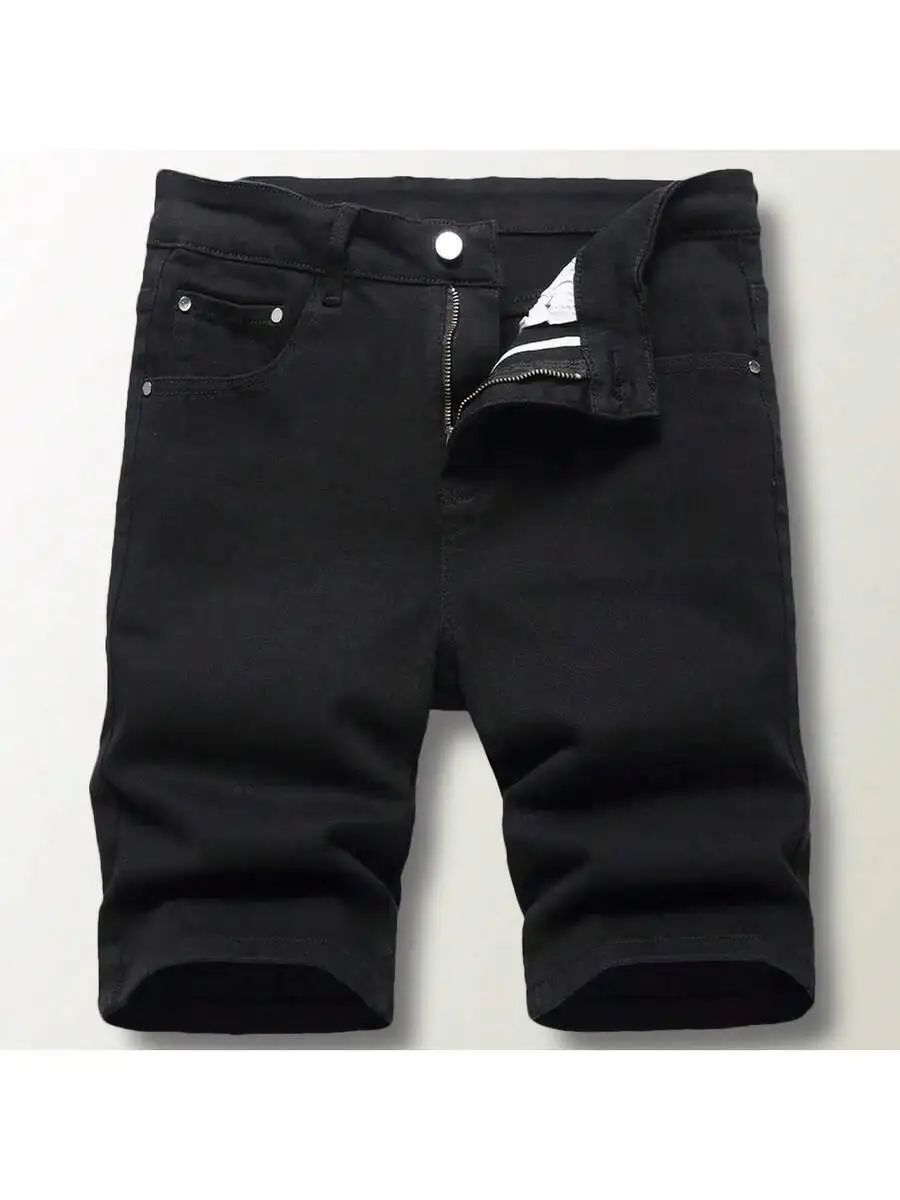 Mens Slim Fit Stretch Denim Shorts Casual Elastic Waist Ripped Skinny Shorts
Mens Slim Fit Stretch Denim Shorts Casual Elastic Waist Ripped Skinny Shorts