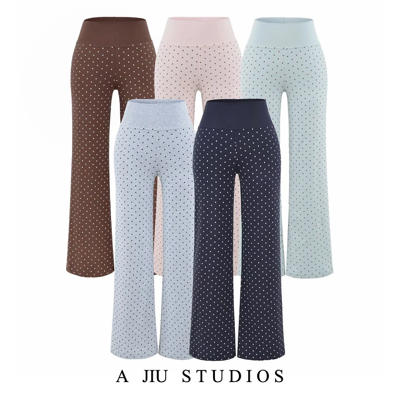 High Waist Polka Dot Casual Pants Women's Micro Flared Long Walking Pants Straight Tube Floor-Length Wide Leg Cotton Blend
High Waist Polka Dot Casual Pants Women's Micro Flared Long Walking Pants Straight Tube Floor-Length Wide Leg Cotton Blend