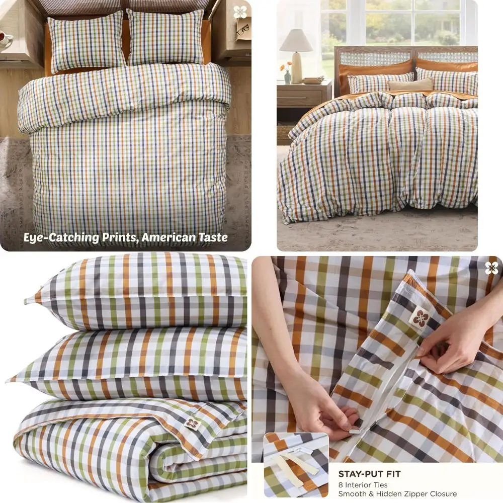 Комплект постельного белья King Size из хлопка в клетку - двусторонний теплый клетчатый комплект из 3 предметов с 2 наволочками (104x90)
Комплект постельного белья King Size из хлопка в клетку - двусторонний теплый клетчатый комплект из 3 предметов с 2 наволочками (104x90)