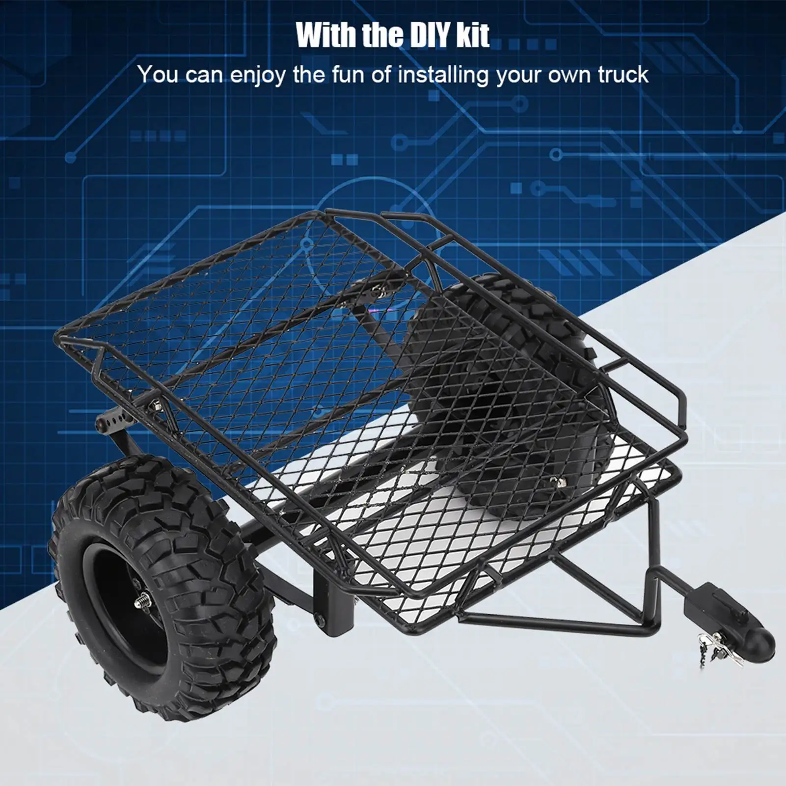 Metal RC Bucket Trailer Simulation Trailing Car for TRX4 D90 SCX10 CC01 1/10 DIY Parts 1/10 RC Car Trailer RC Car Accessories
Metal RC Bucket Trailer Simulation Trailing Car for TRX4 D90 SCX10 CC01 1/10 DIY Parts 1/10 RC Car Trailer RC Car Accessories