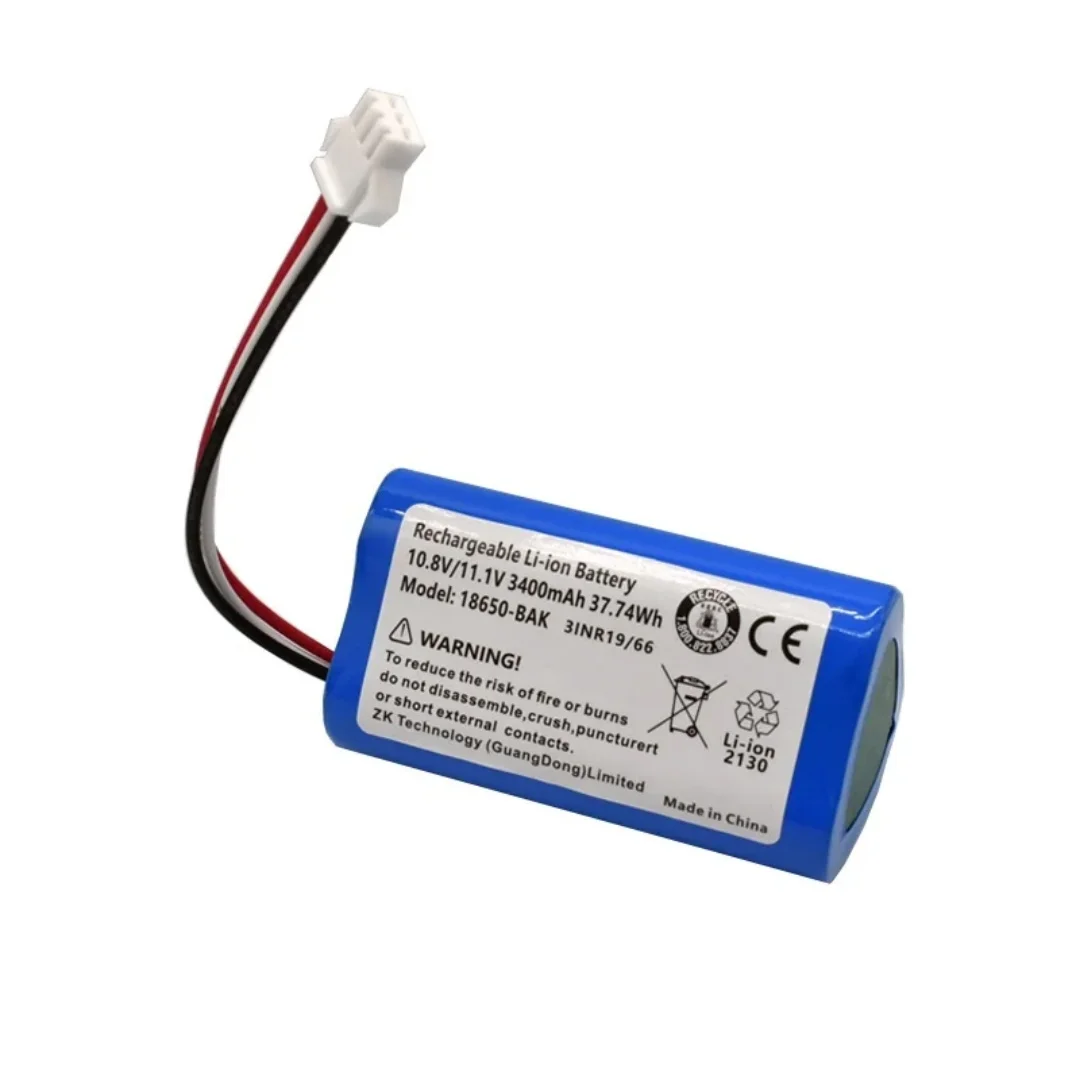 10.8V 3400mAh Rechargeable Li-ion Battery Pack 3S1P For Ecovacs Robot Vacuum D36A D36B D36C D36E DA60 DB35 Wholesale
10.8V 3400mAh Rechargeable Li-ion Battery Pack 3S1P For Ecovacs Robot Vacuum D36A D36B D36C D36E DA60 DB35 Wholesale