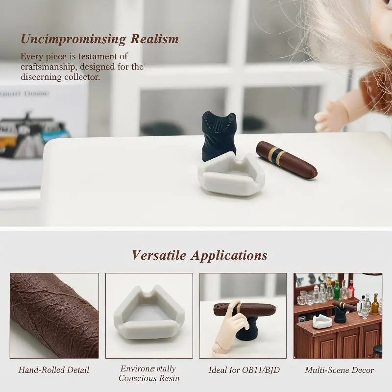 1 Set Mini Cigarette Ornament, Dollhouse 1/12 Simulation Cigar Ashtray Kit, Pretend Play Model Dolls House Decor Accessories 4.
1 Set Mini Cigarette Ornament, Dollhouse 1/12 Simulation Cigar Ashtray Kit, Pretend Play Model Dolls House Decor Accessories 4.
