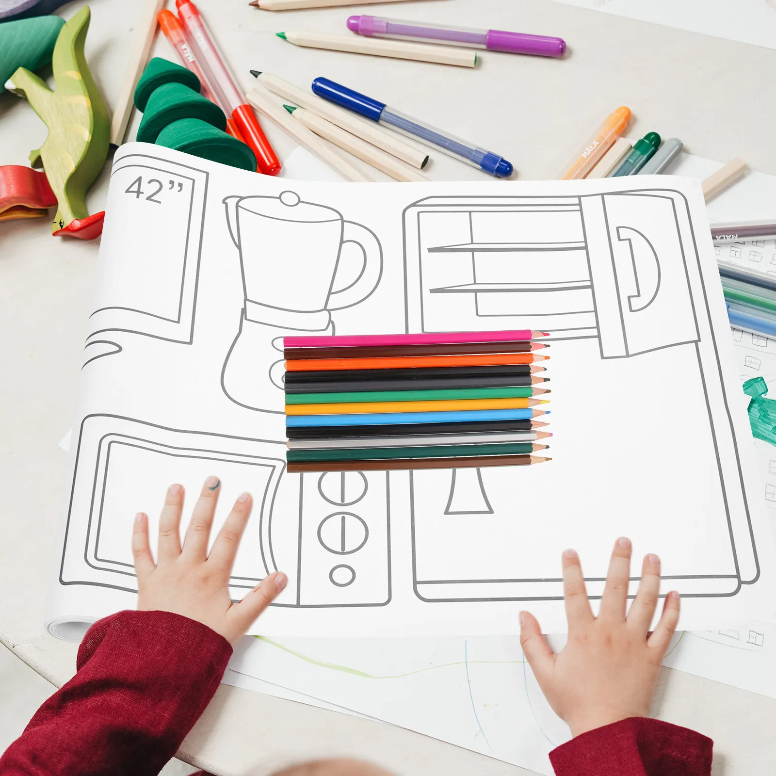 1Set High-End Folded Coloring Poster Roll Kids Drawing Paper for School Home Homework Creative Graffiti Sketching Activity Sheet
1Set High-End Folded Coloring Poster Roll Kids Drawing Paper for School Home Homework Creative Graffiti Sketching Activity Sheet