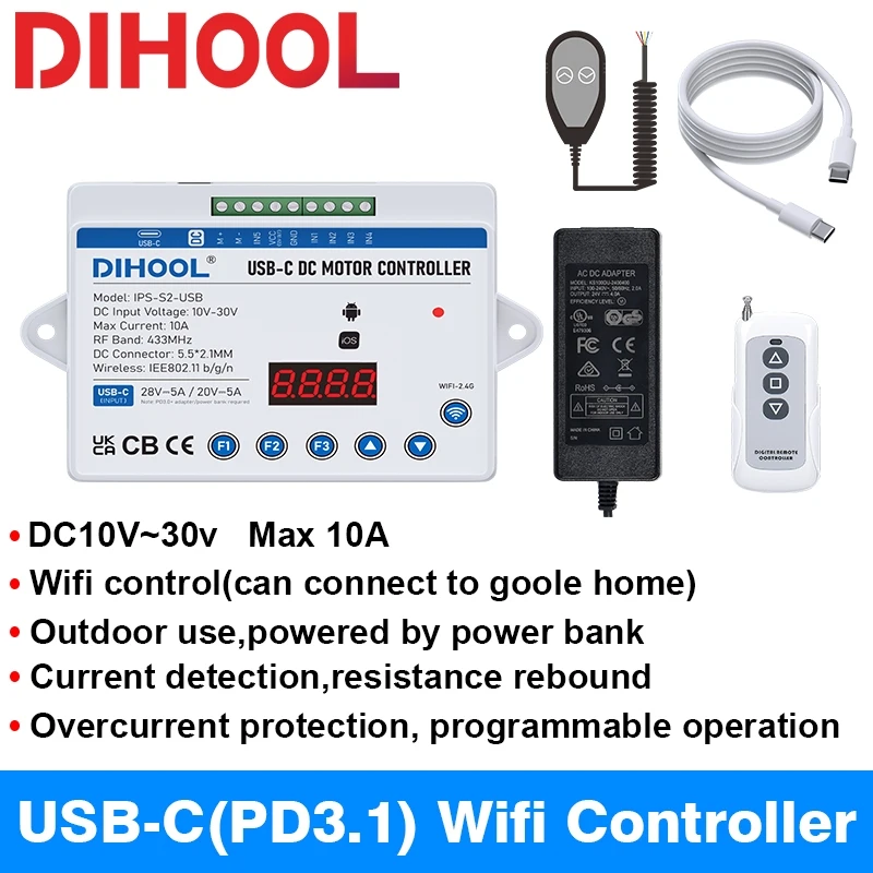 DC/AC Motor Controller powered by power bank safer automation control for Linear Actuator overload protection current monitoring
DC/AC Motor Controller powered by power bank safer automation control for Linear Actuator overload protection current monitoring