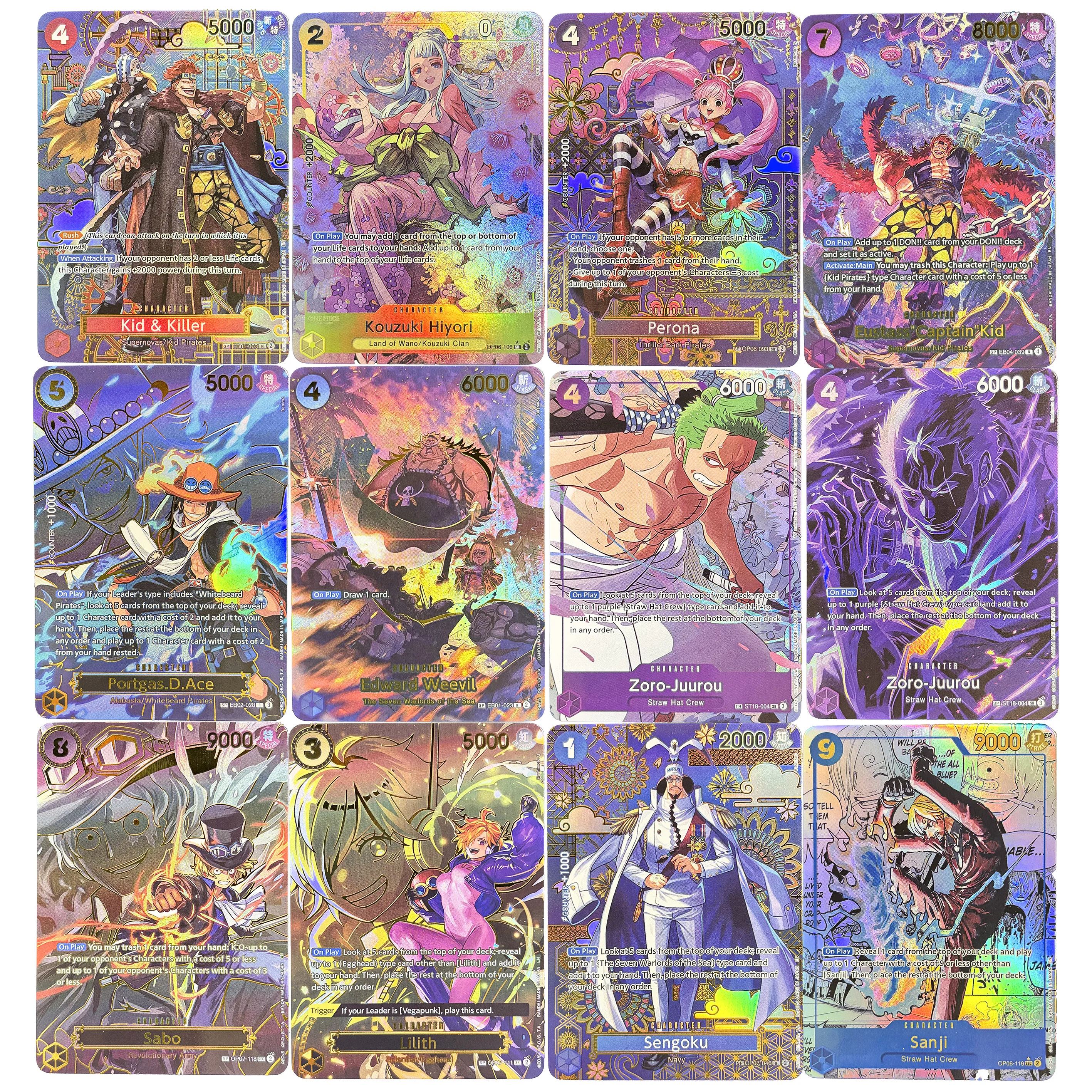 Anime One Piece TCG English Sanji Perona Zoro Nami Character Card EB01 ST18 OP07 set OPCG Collection PROXY Card Gift Toys
Anime One Piece TCG English Sanji Perona Zoro Nami Character Card EB01 ST18 OP07 set OPCG Collection PROXY Card Gift Toys
