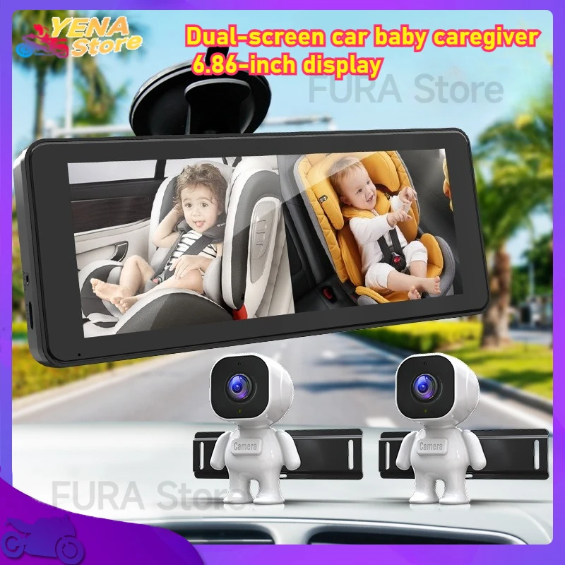Baby car camera 6.86-inch 1080P dual car baby mirror 150 rotating rear seat camera,suitable for clear night vision of 2 children
Baby car camera 6.86-inch 1080P dual car baby mirror 150 rotating rear seat camera,suitable for clear night vision of 2 children