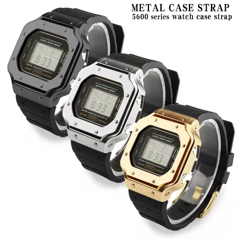 Mod Kit DW5600 Case strap for Casio G-SHOCK DW5600E DW-5600BB DW-5600HR GW-B5600 modified stainless steel bezel Rubber watchband
Mod Kit DW5600 Case strap for Casio G-SHOCK DW5600E DW-5600BB DW-5600HR GW-B5600 modified stainless steel bezel Rubber watchband