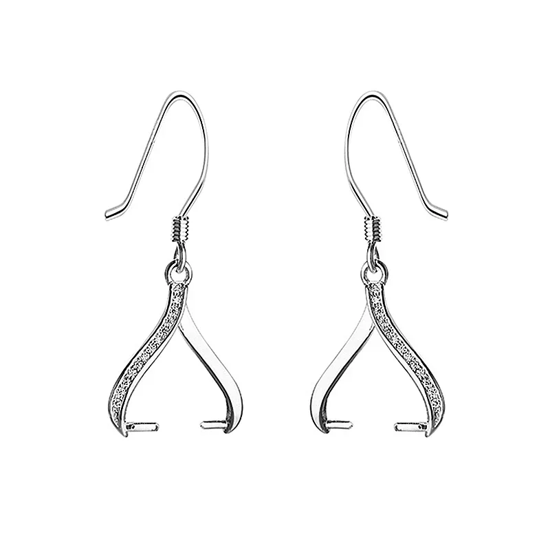 925 Sterling Silver Party Women Earrings 10-13mm Pearl Round Bead Semi Mount Drop Earrings Setting
925 Sterling Silver Party Women Earrings 10-13mm Pearl Round Bead Semi Mount Drop Earrings Setting