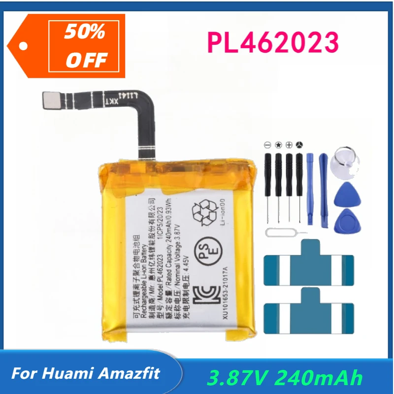 2025 New 240mAh PL462023 Polymer Li-Ion Battery Cell for Huami Amazfit Gts 3 A2035 Smart Sports Watch + Free Tools
2025 New 240mAh PL462023 Polymer Li-Ion Battery Cell for Huami Amazfit Gts 3 A2035 Smart Sports Watch + Free Tools
