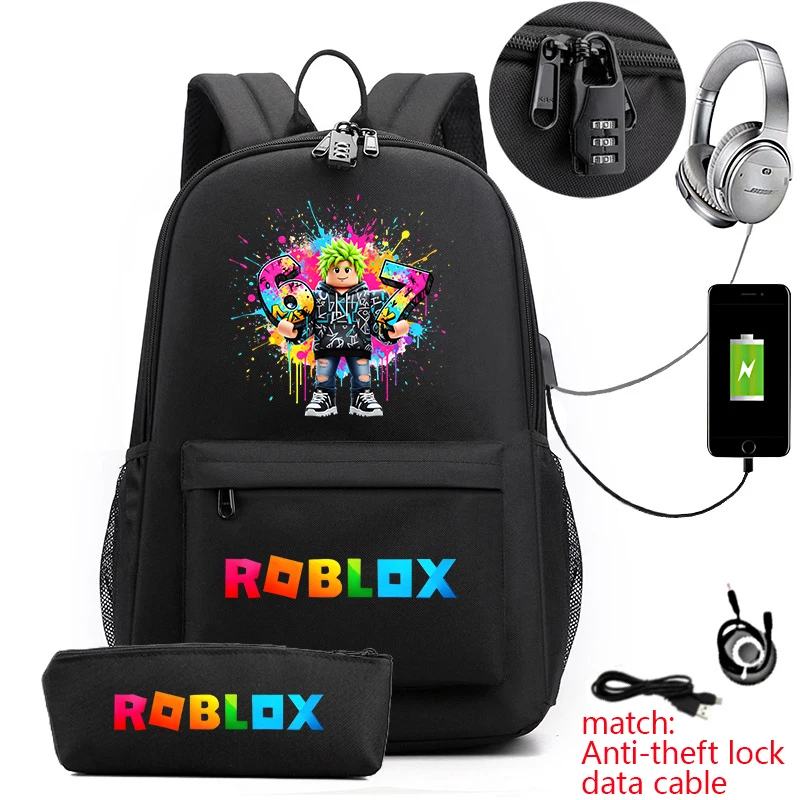 Kids Roblox 67 Pattern Backpack for Boys Anti Theft School Bag with Pencil Case Included
Kids Roblox 67 Pattern Backpack for Boys Anti Theft School Bag with Pencil Case Included