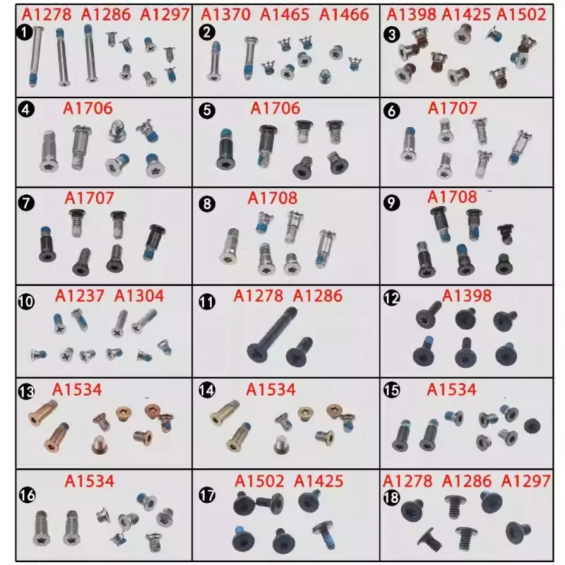 origginal Laptop bottom cover case screws of Macbook proA1502 A1398 A1278 A1286 A1466 A1465 A1706 A1466 A2681 A2941 A1932 A1534
origginal Laptop bottom cover case screws of Macbook proA1502 A1398 A1278 A1286 A1466 A1465 A1706 A1466 A2681 A2941 A1932 A1534