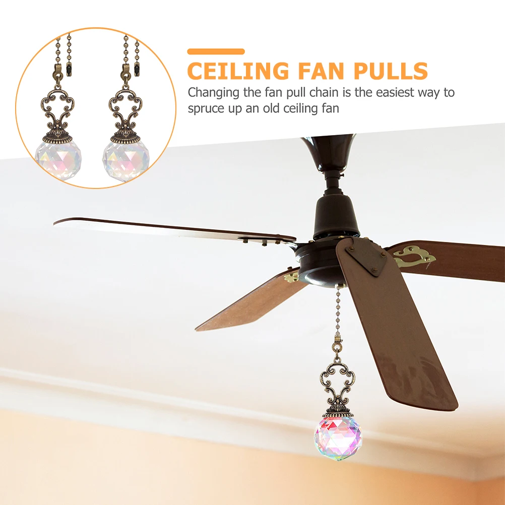 2Pcs Ceiling Fan Pull Chains Crystal Stylish Extension for Ceiling Light Fan Pull Chain Enhancer Decorative Accessory 
2Pcs Ceiling Fan Pull Chains Crystal Stylish Extension for Ceiling Light Fan Pull Chain Enhancer Decorative Accessory