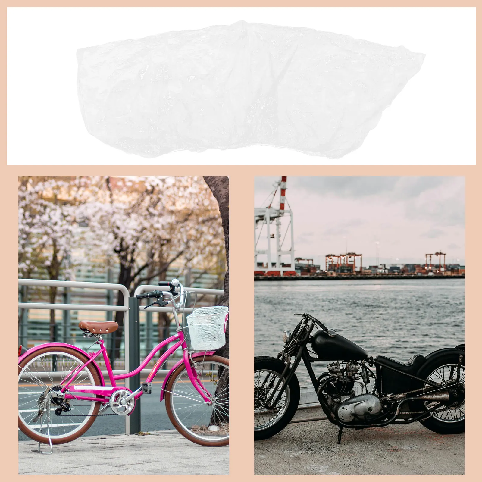 4pcs Motorcycle Cover Bike Protective Cover Waterproof Outdoor Storage Clear Dust Proof PE Material Easy Disposable
4pcs Motorcycle Cover Bike Protective Cover Waterproof Outdoor Storage Clear Dust Proof PE Material Easy Disposable
