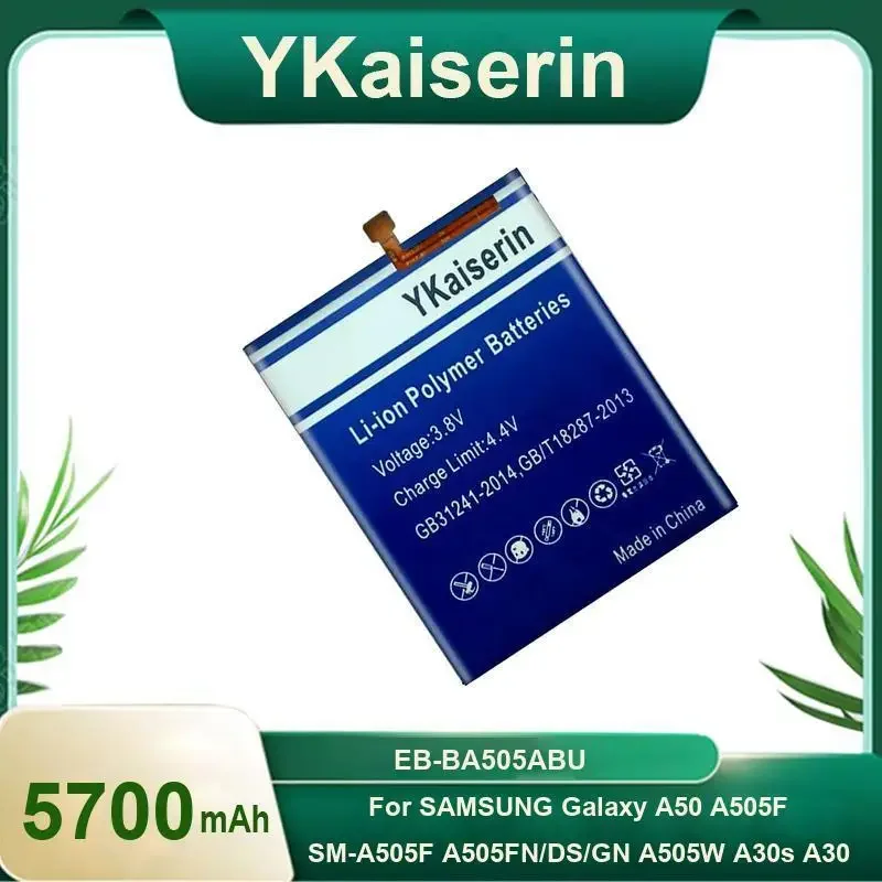 YKaiserin EB-BA505ABN EB-BA505ABU Аккумулятор 5700 мАч для SAMSUNG Galaxy A50 A505F SM-A505F A505FN/DS/GN A505W A30s A30 Аккумуляторы
YKaiserin EB-BA505ABN EB-BA505ABU Аккумулятор 5700 мАч для SAMSUNG Galaxy A50 A505F SM-A505F A505FN/DS/GN A505W A30s A30 Аккумуляторы