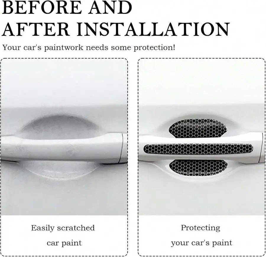 8pcs Car Door Handle Protector With Reflective Design Universal Black Plastic Scratch Guard
8pcs Car Door Handle Protector With Reflective Design Universal Black Plastic Scratch Guard