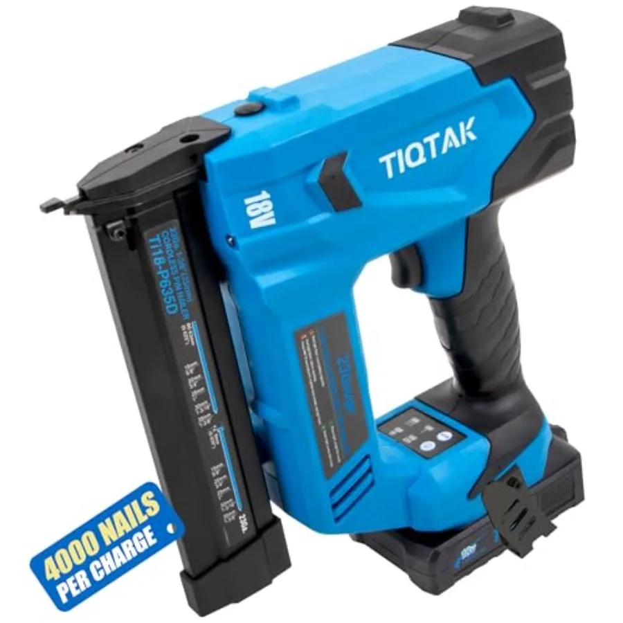 Аккумуляторный гвоздезабиватель 23 калибра, 4000 гвоздей на одно заряде, для гвоздей длиной от 5/8 до 1-3/8 дюйма
Аккумуляторный гвоздезабиватель 23 калибра, 4000 гвоздей на одно заряде, для гвоздей длиной от 5/8 до 1-3/8 дюйма