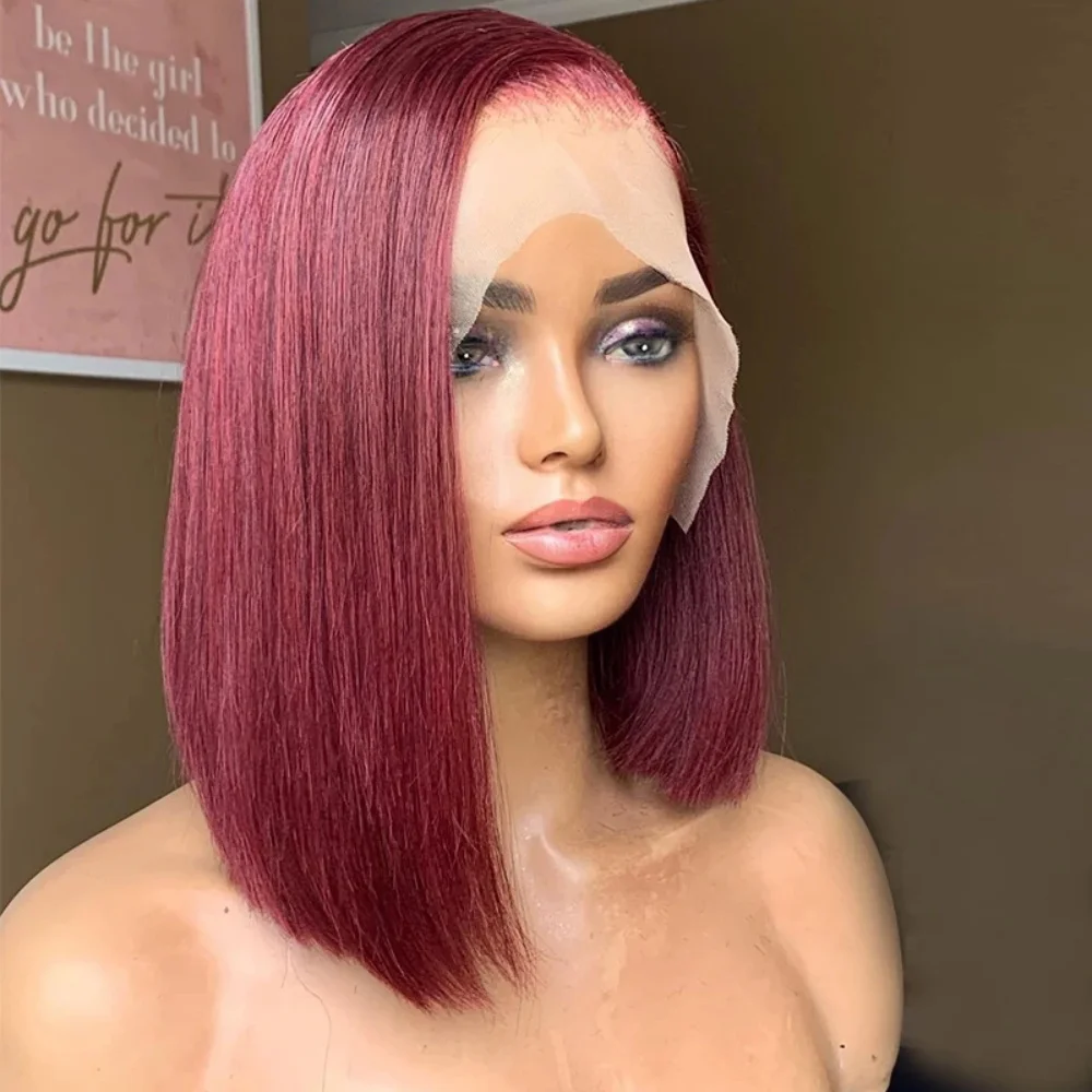 8-18 inch Short Bob Wig Human Hair Body Wave Burgundy 99J HD Lace Frontal Wigs 13x4 Transparent Lace Front Colored Wig For Women
8-18 inch Short Bob Wig Human Hair Body Wave Burgundy 99J HD Lace Frontal Wigs 13x4 Transparent Lace Front Colored Wig For Women